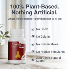 Zest Of Moringa Ultra Bann capsules closeup highlights vegan, non-GMO credentials