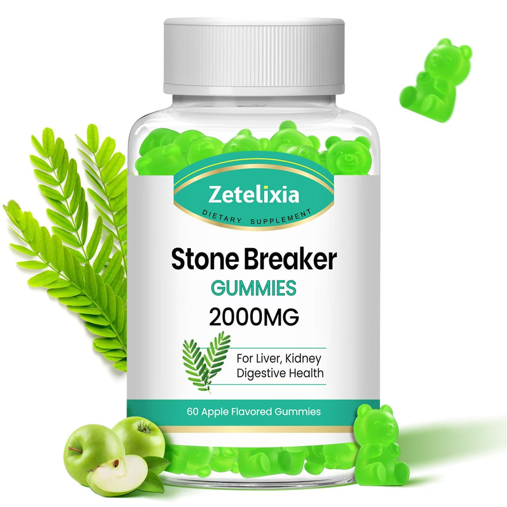 Front view of Zetelixia Stone Breaker Gummies bottle