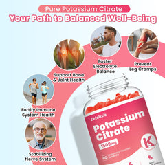 Close-up of strawberry-flavored potassium gummies