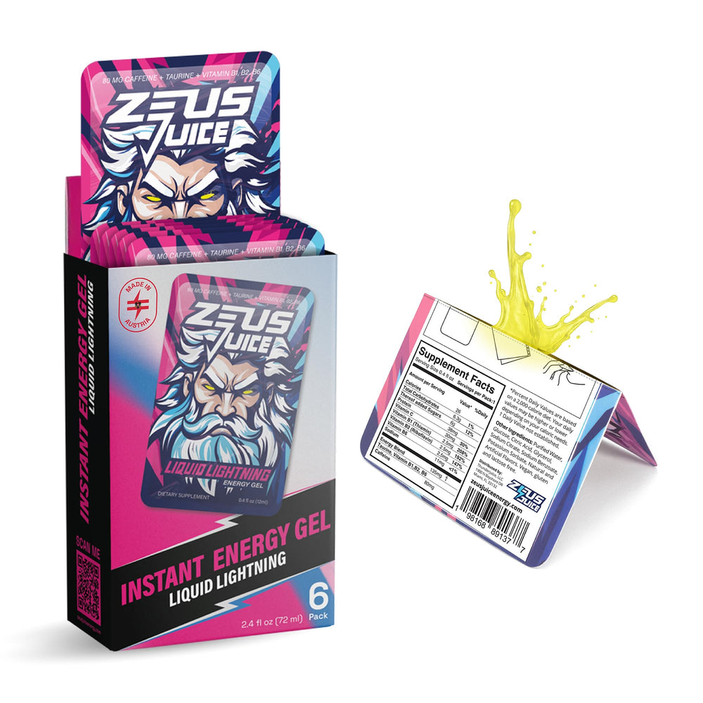 Zeus Juice Energy Gel Citrus Thunder 80 mg caffeine pouch
