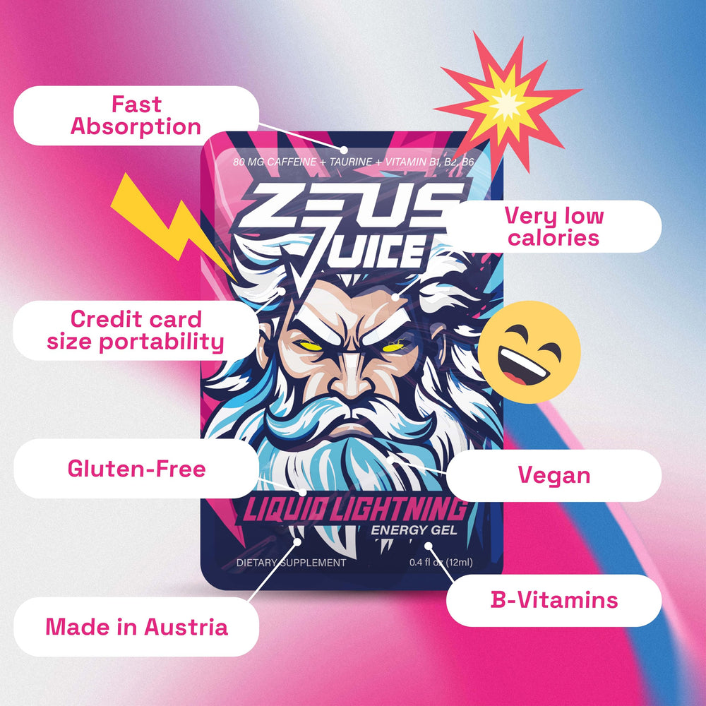 Portable Zeus Juice energy gel on-the-go Citrus Thunder