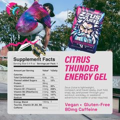Vegan, gluten-free energy gel ingredients