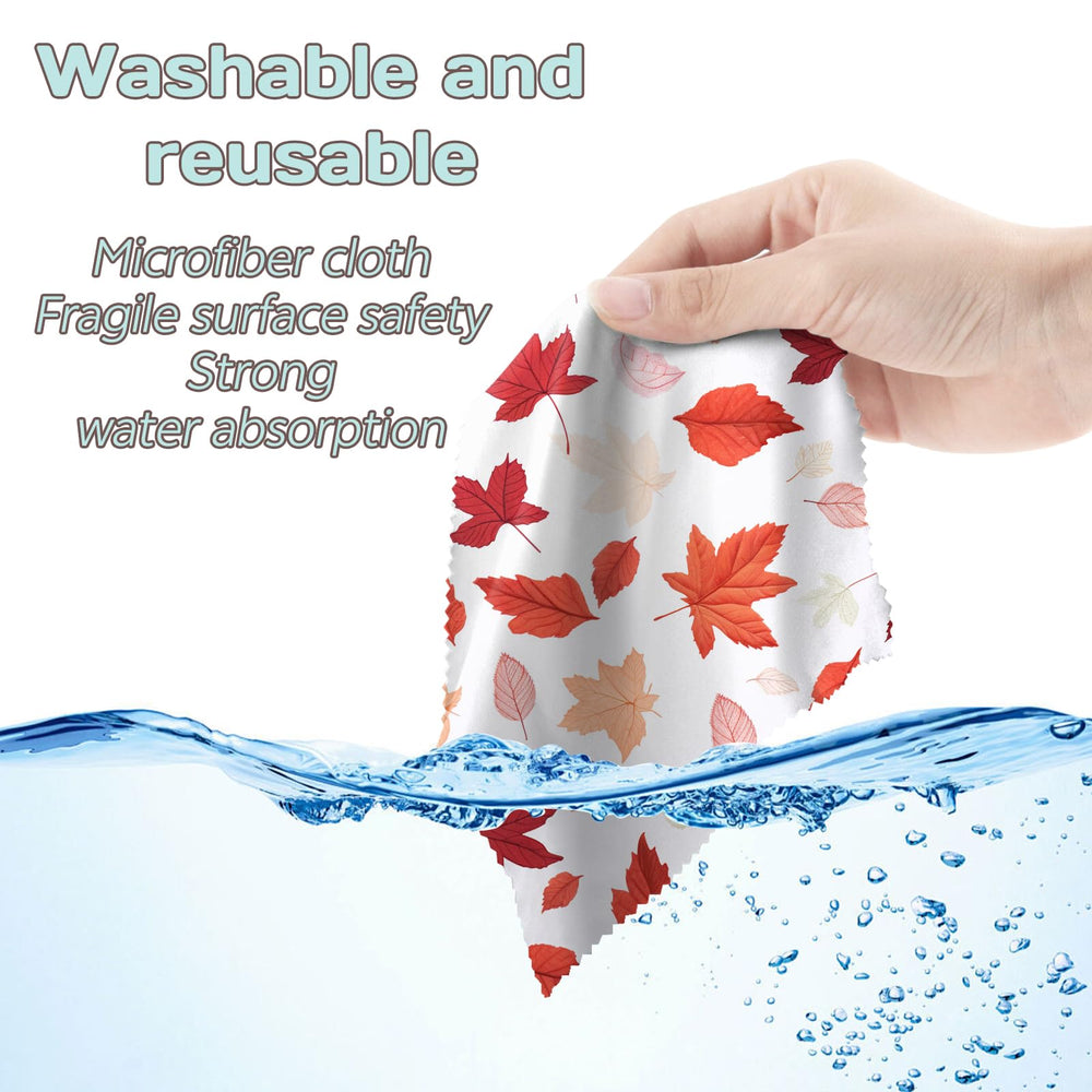 Soft microfiber cloths cleaning optics and screens, pink pattern