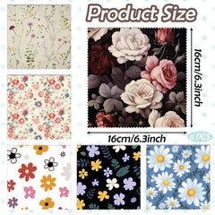 Flower pattern microfiber cleaning cloth for glasses and screens