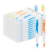 Zhjianup 100 pcs disposable toothbrushes - color 1, individually wrapped