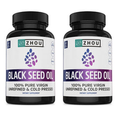 ZHOU Black Seed Oil Capsules bottle with Nigella Sativa oil