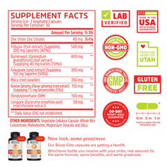 Zhou Boost Elite bottle back detailing vegan ingredients for energy support.