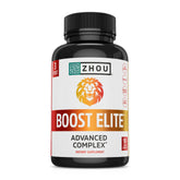 Zhou Boost Elite bottle front promoting daily energy support.