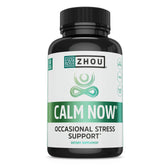 Zhou Calm Now bottle front with 60 veggie capsules