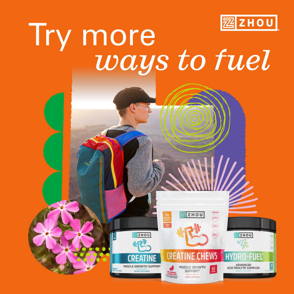 Nutritional facts and ingredients overview for Zhou Creatine Chews