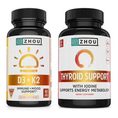 Zhou D3 + K2 bottle with 5000 IU Vitamin D3 label