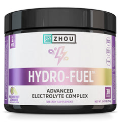 ZHOU Hydro-Fuel tub front shows packaging for on-the-go hydration