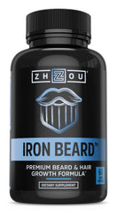 Zhou Iron Beard Growth Vitamins bottle with 60 veggie capsules