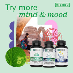 Close-up of L-Theanine and caffeine ingredients