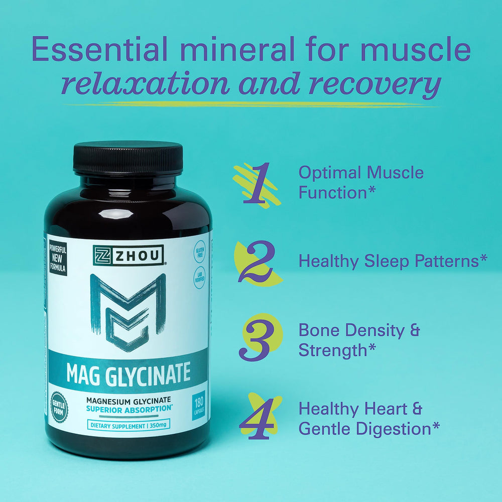 Capsules of Zhou Magnesium Glycinate 350 mg