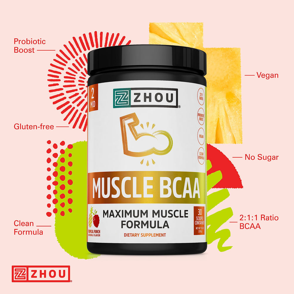 Zhou Nutrition vegan BCAA bottle