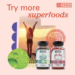 Berry smoothie prepared with Superfruits powder