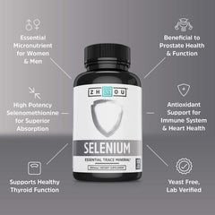 Close-up image of Zhou Selenium 200mcg Veggie Capsule