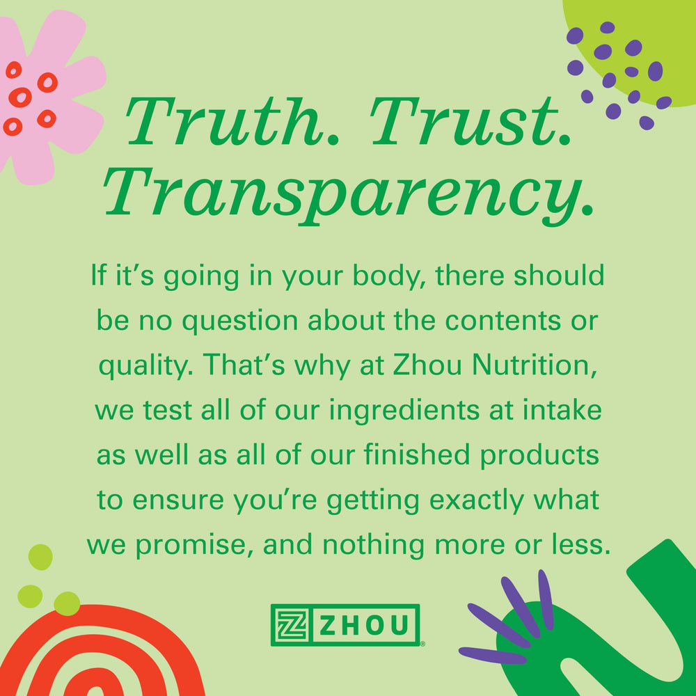 Zhou Total Greens packaging with lifestyle imagery