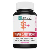 Front view of Zhou Vegan Multivitamin bottle (60 Veg Caps)