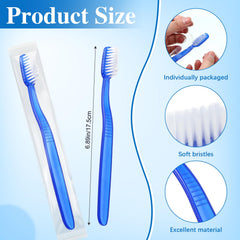 Individually wrapped prepasted toothbrushes for hygienic use