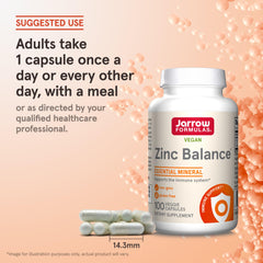 Zinc Balance ingredients: zinc L-methionine and copper gluconate