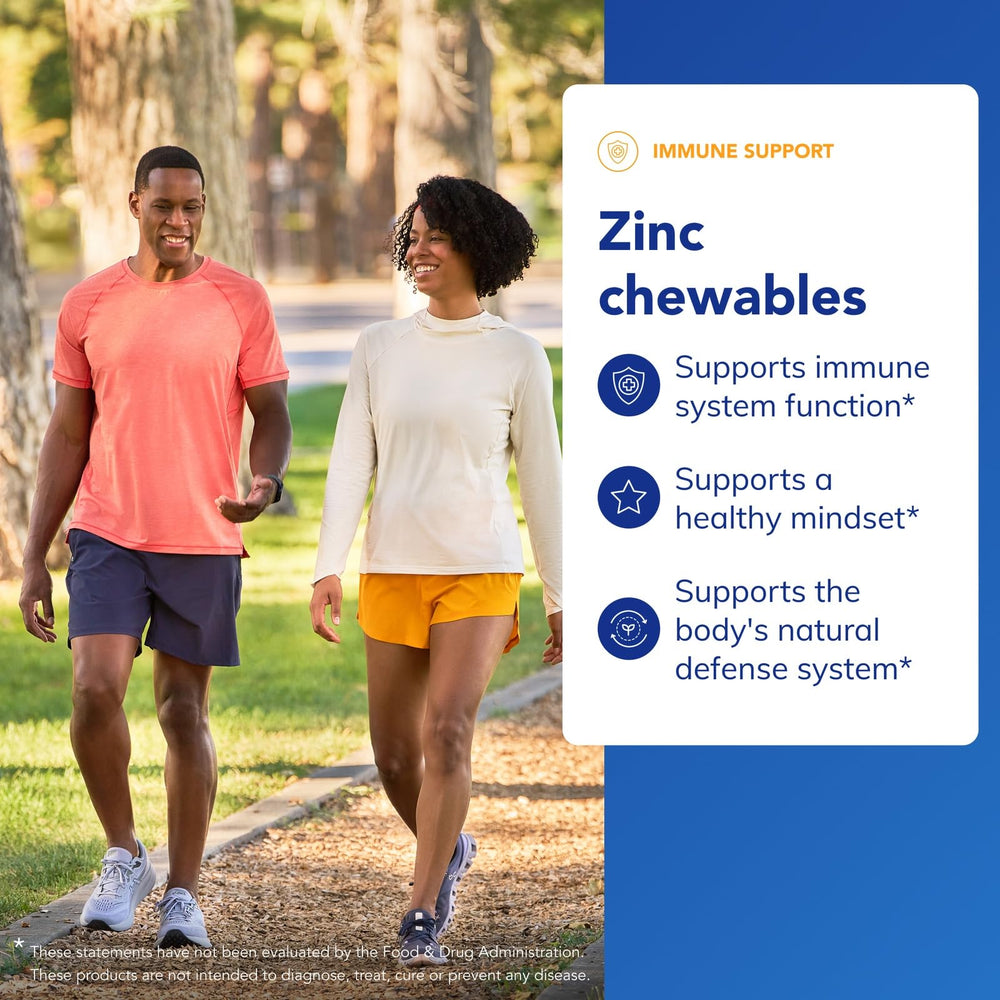 Supplement facts label for Pure Encapsulations Zinc Chewables