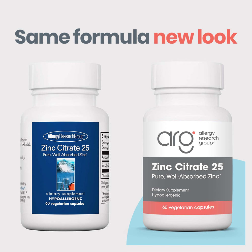 Zinc citrate 25 mg supporting immune system