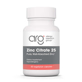 Allergy Research Group Zinc Citrate Supplement bottle, 60 count