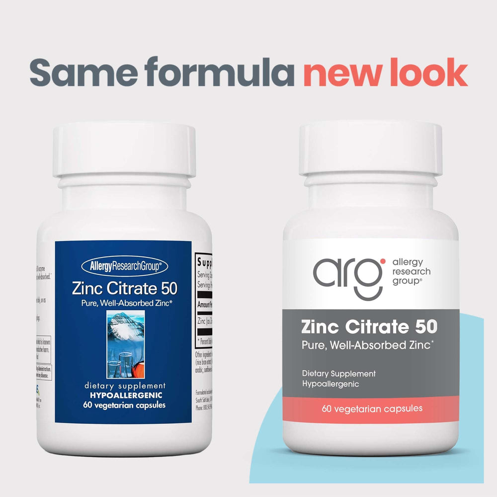 Zinc Citrate capsules in bottle