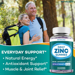 Icons highlighting immune support and natural energy benefits