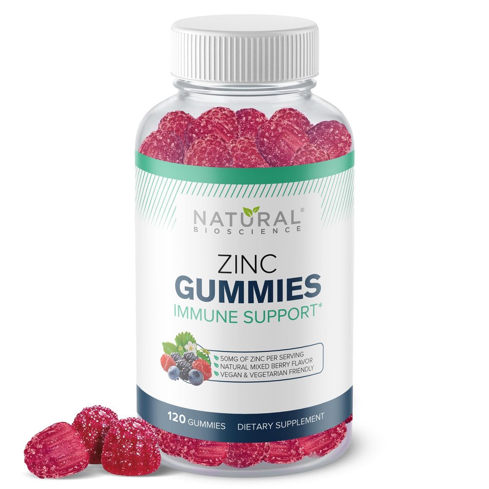 Bottle of Zinc Gummies 50mg for immune support