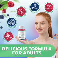 Label of vegan, gluten-free zinc gummies