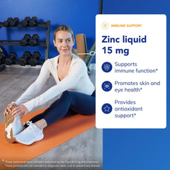 Zinc gluconate hypoallergenic formula label and ingredients for zinc liquid.
