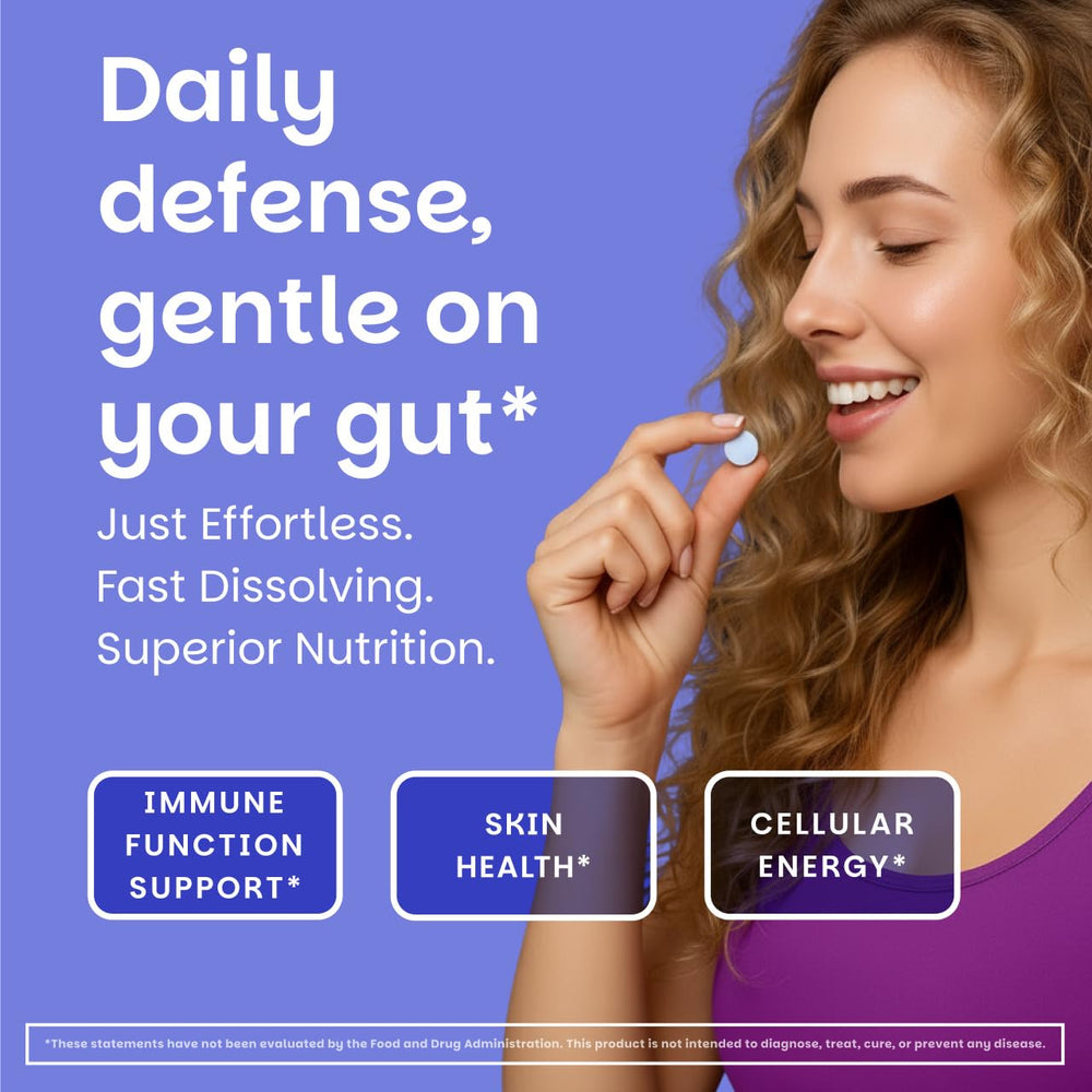 Close-up of sugar-free 30 mg zinc lozenge