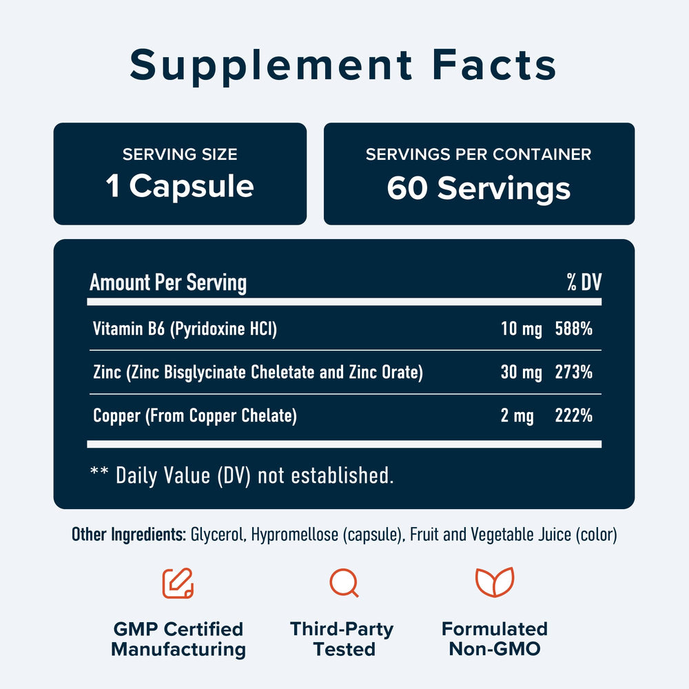 Vegan and gluten-free badge on Zinc Microbeadlets packaging