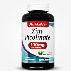 Bottle of Zinc Picolinate 100mg with 180 capsules