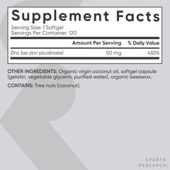 Gluten-free zinc supplement packaging