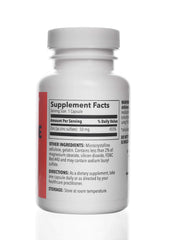Label on Zinc Sulfate 220 mg capsules bottle