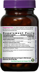 Close-up of ingredients including organic guava leaf zinc source and microbiome-supporting herbs