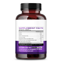 Zinc, Vitamin C, Bromelain and 60 capsules on bottle