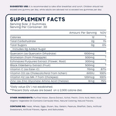 Supplements bottle with zinc vitamin C D3 K2