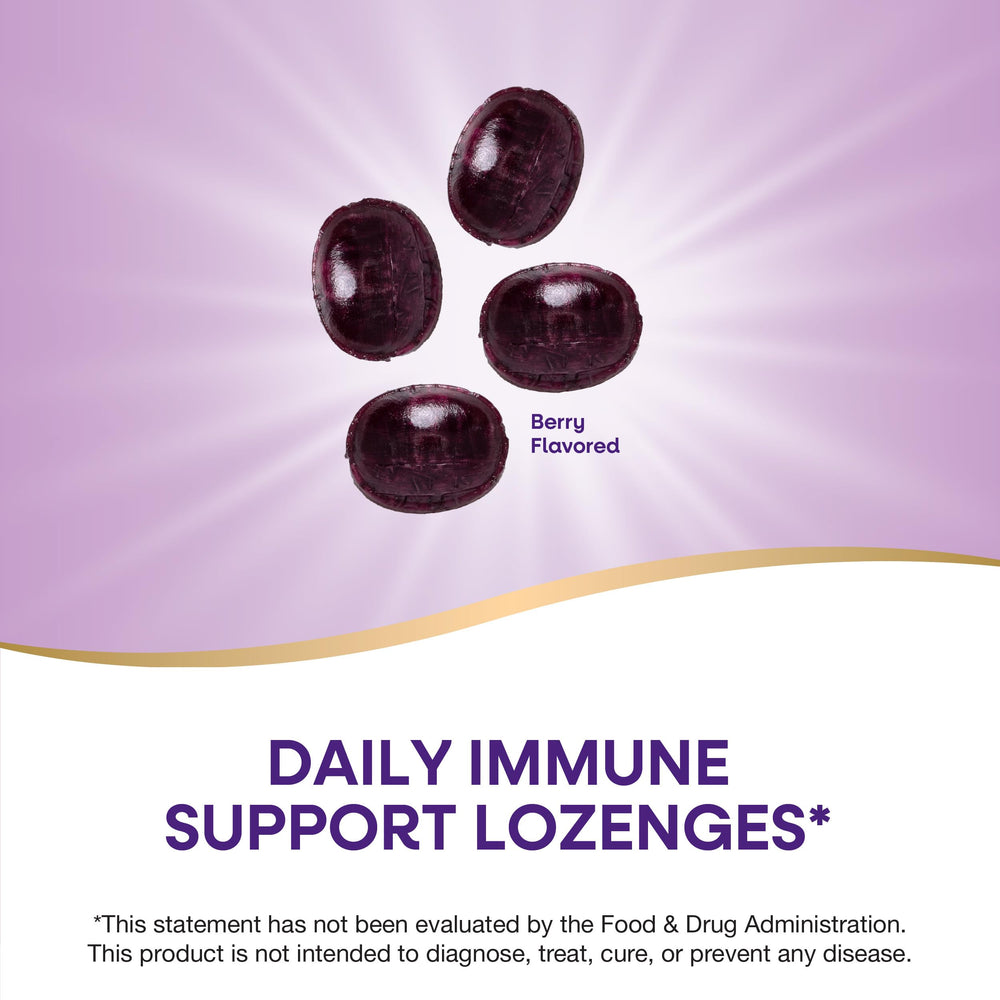Nutrition information for zinc and vitamin C in the lozenges