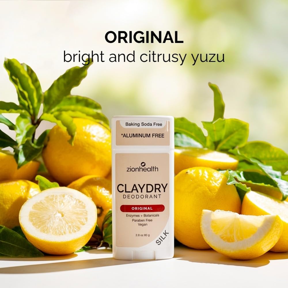 Zion Health deodorant packaging showcases natural ingredients and product name