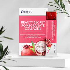 Pomegranate flavor imagery accompanying product