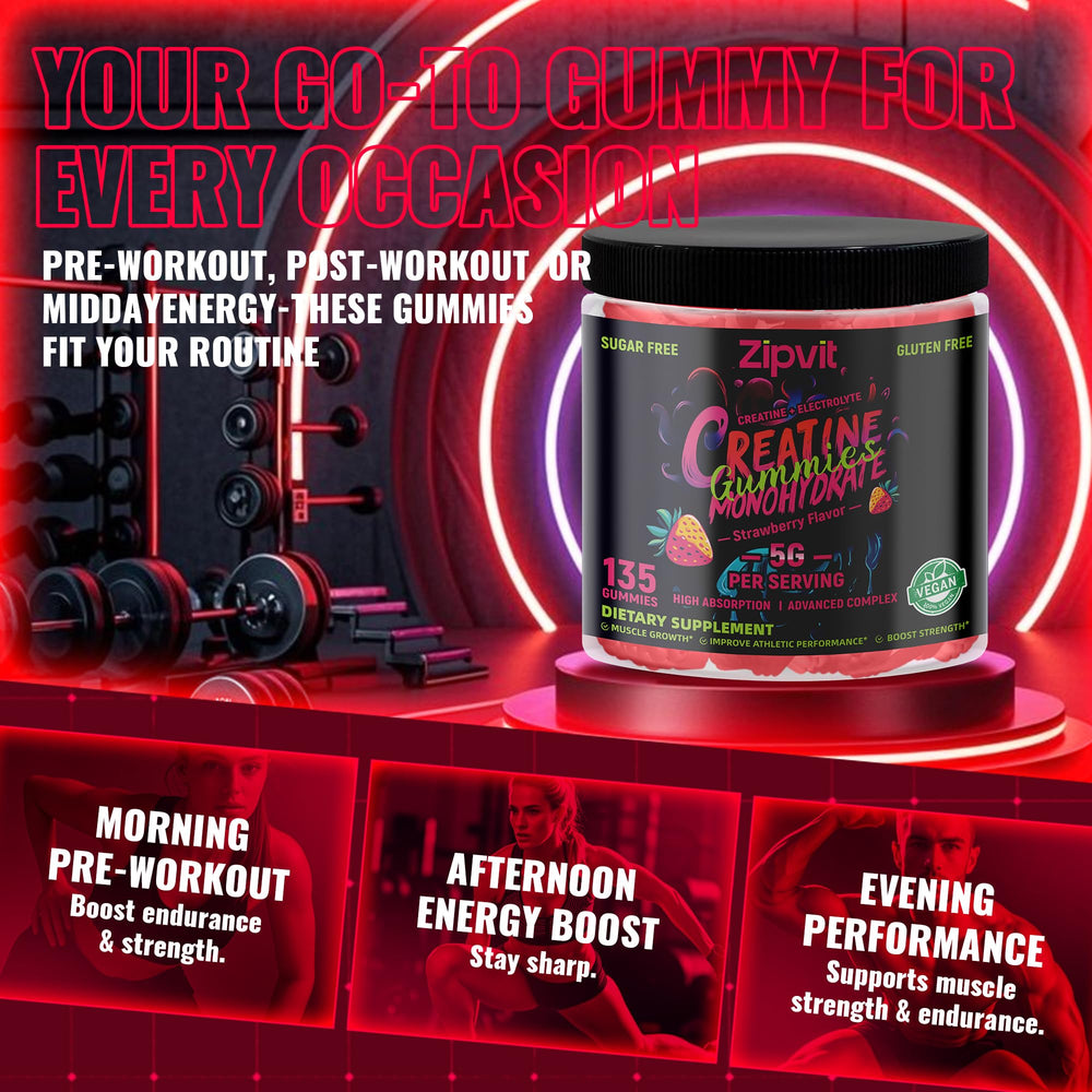 Strawberry electrolyte flavor gummies display