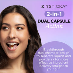 Ingredient list highlight for ZitSticka Vitamin Acne Supplement