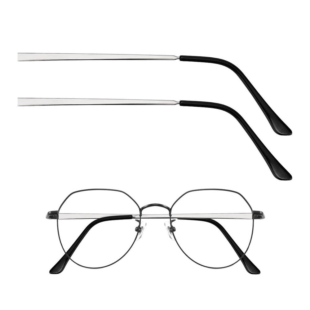 ZJIVQO silver replacement glasses arms (two arms included)