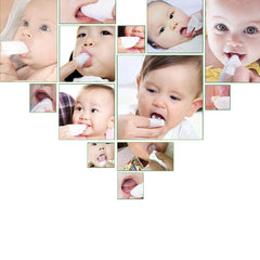 Package showing 120 pieces of baby teeth soft gauze