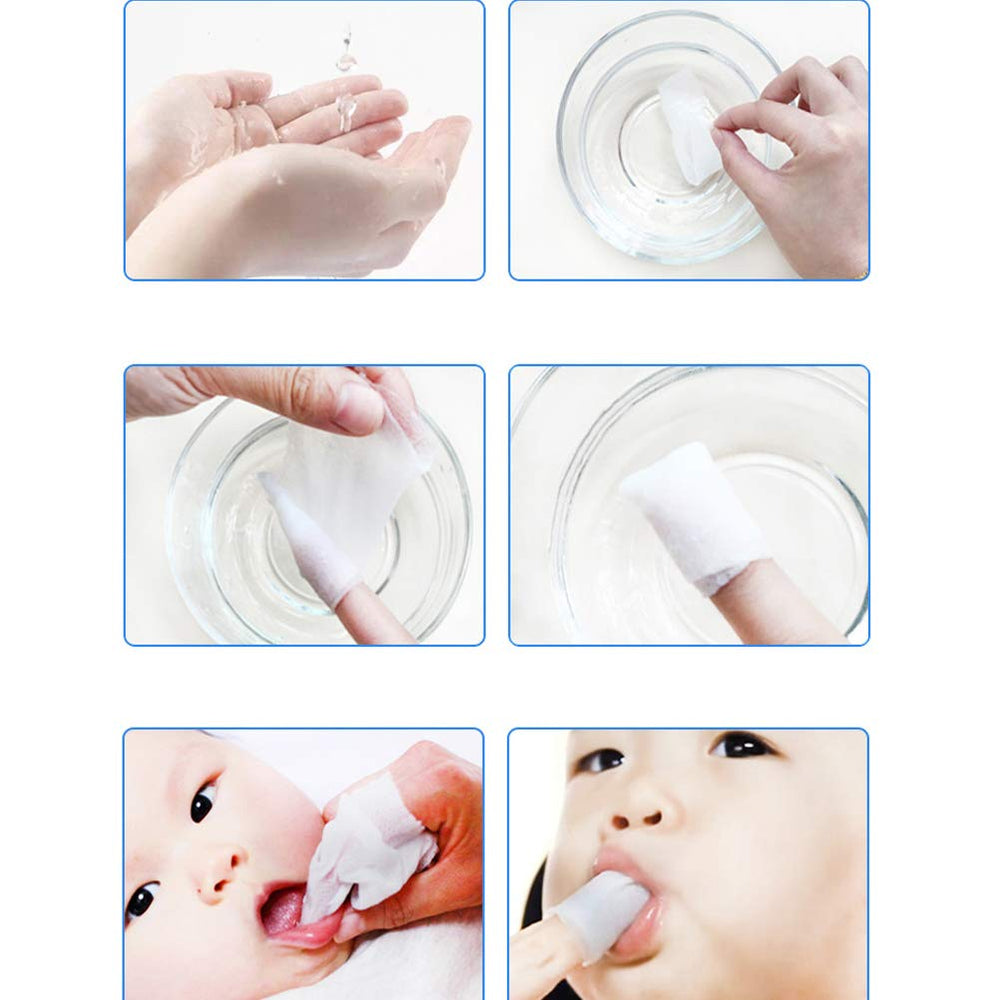 Soft cotton gauze suitable for all finger sizes, 360-degree cleaning